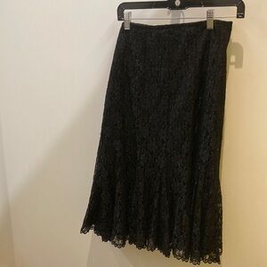 Joseph Ribkoff Lace Maxi Skirt Pull On Black Size 14